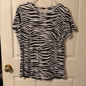 Michael Kors zebra print tee shirt